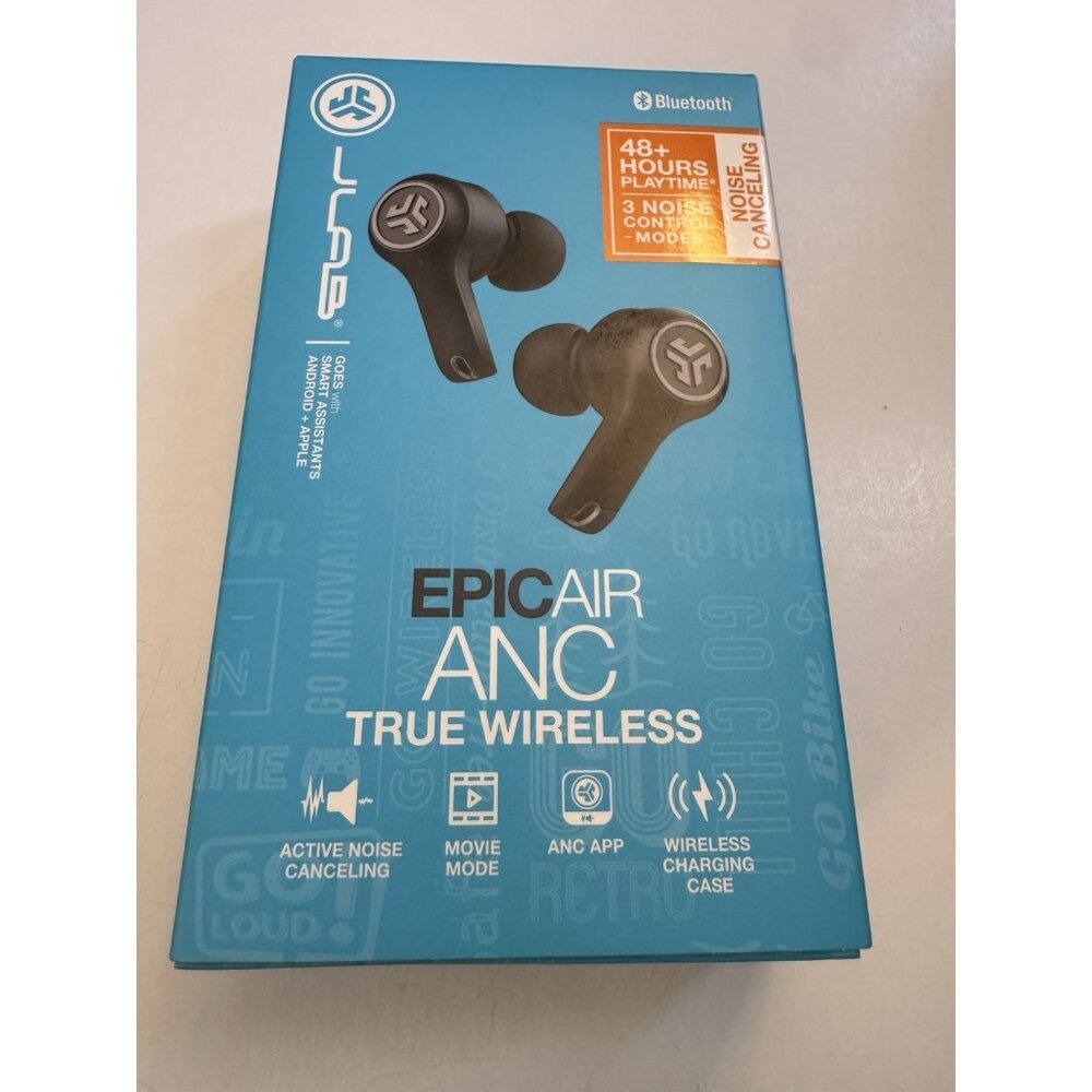 JLab Audio Epic Air Sport ANC 2nd Gen In-Ear Wireless Headphones Black OC28